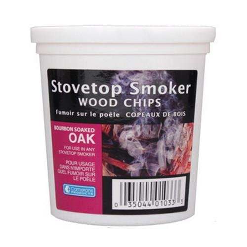 Bourbon Soaked Oak Wood Smoker Chips- 100 Natural Fine Wood Smoker and Barbecue Chips- 1 Pint