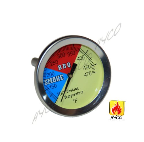 Vicool 2 475F BBQ CHARCOAL GRILL PIT WOOD SMOKER TEMP GAUGE THERMOMETER 25 STEM SS RWB