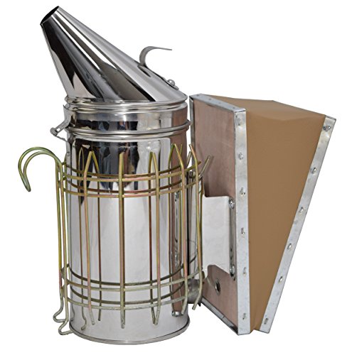 New Bee Hive Smoker Stainless Steel wHeat Shield Beekeeping Equipment from VIVO BEE-V001