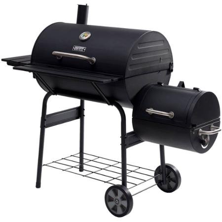 Backyard Grill 30 Offset Durable Outdoor Smoker with Bottom Storage Shelf