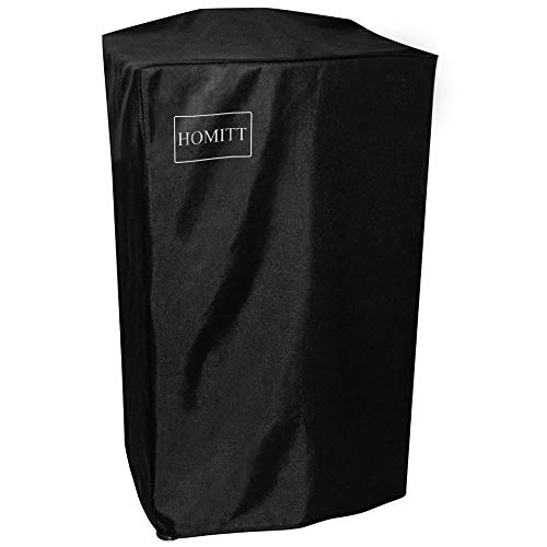 Homitt 30-Inch Electric Smoker Covers for Masterbuilt Smoker 600D Heavy Duty Waterproof Polyester Cover for Vertical Smokers and Kettle Grills UV and Fade Resistant - Black