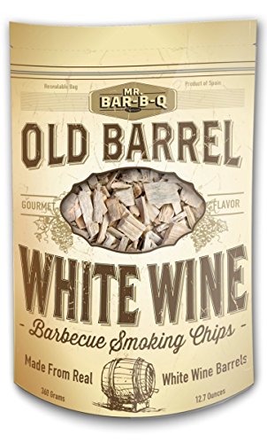MR BAR-B-Q 05041BC Old Barrel White Wine Barbecue Smoking Chips Brown