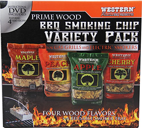 Western 80485 Prime Wood Bbq Smoking Chips Variety Pack