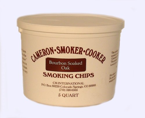 Bourbon Soaked Oak Wood Smoker Chips- 100 Natural Fine Wood Smoking And Barbecue Chips- 5 Quart Bucket
