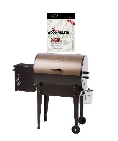 Bundle of 2 Traeger Tailgater TFB30LZB Pellet Grill WITH 20 lb Traeger PEL305 Mesquite Wood Pellets