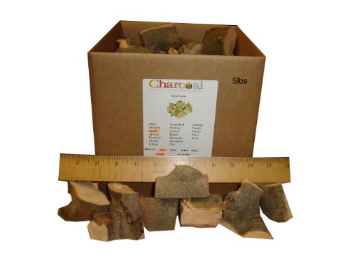 CharcoalStore Apple Smoking Wood Chunks - Bark 5 Pounds