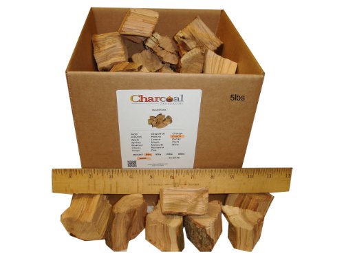 Charcoalstore Peach Wood Smoking Chunks 5 Pounds