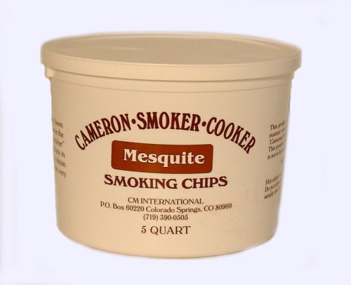 Mesquite Wood Smoker Chips- 100 Natural Fine Wood Smoking and Barbecue Chips- 5 Quart Bucket