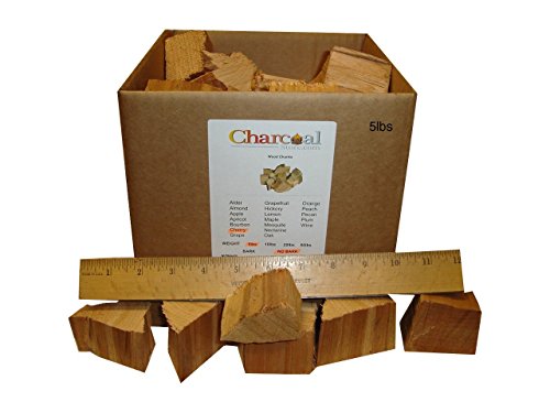CharcoalStore Cherry Smoking Wood Chunks - No Bark 10 Pounds