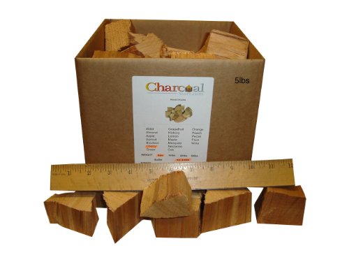 CharcoalStore Cherry Smoking Wood Chunks - No Bark 5 Pounds