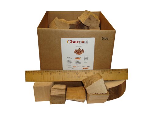 CharcoalStore Hickory Smoking Wood Chunks - Bark 10 Pounds