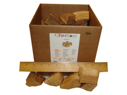 Charcoalstore Almond Wood Smoking Chunks - Bark 5 Pounds