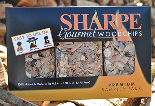 Gourmet Wood Chips - Sampler Pack 5 Almond Chips Maple Chips Pecan Chips