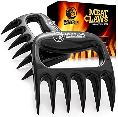 Bear Claws Meat Shredder for BBQ - Perfectly Shredded Meat These Are The Meat Claws You Need - Best Pulled Pork Shredder Claw x 2 For Barbecue Smoker Grill Black