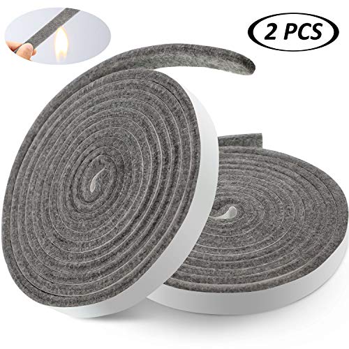 Boao BBQ Smoker Gasket High Temp Seal Strip Self Stick Gasket Grill Tape 75 Ft Length 12 Inch Width 18 Inch Thickness Gray 2