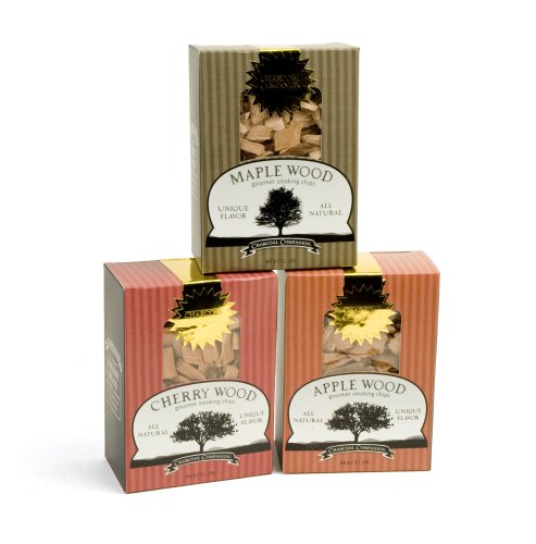 Charcoal Companion Maple Cherry And Apple Wood Chips Sampler Pack
