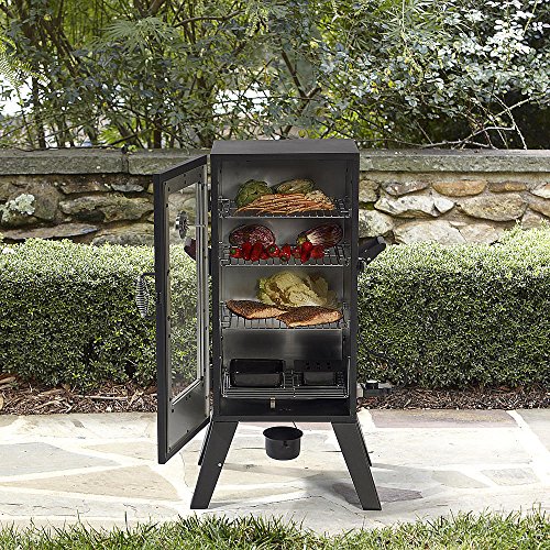 Smoke Hollow Electric Smoker With Window Authentic Bbq Fish Meat 3 Chrome Racks jm54574-4565467341123959