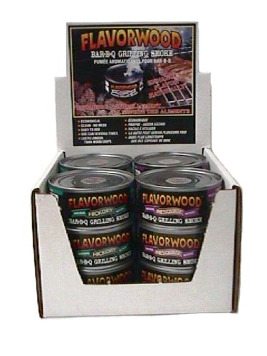 Grilling Smoke - Reusable Flavorwood Bbq Grill Smoke In A Can 12 Can Value Pack - 4 Each Of Apple Hickory Mesquite