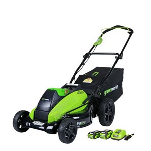 Greenworks 2500502 G-max 40v 19-inch Cordless Lawn Mower 1 4ah 1 2ah Batteries And Charger Included