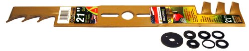 Maxpower 331981S 21-Inch Universal Gold Metal Mulching Lawn Mower Blade