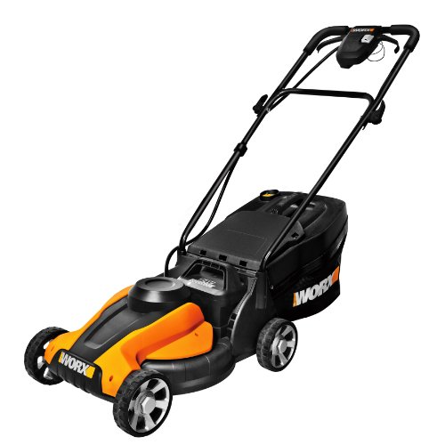WORX LilMo 14-Inch 24-Volt Cordless Lawn Mower with Easy-Start Feature Removable Battery and Grass Collection Bag - WG775