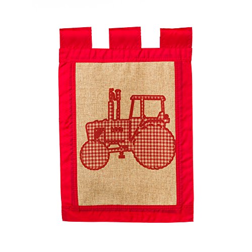 Evergreen Flag Garden Sub Burlap Tractor