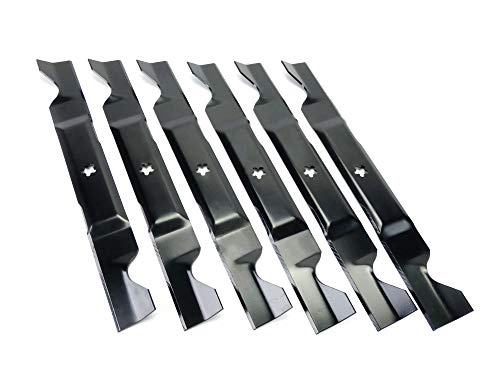 6 High Lift Mower Blades for Craftsman Riding Mowers 46 Deck Replaces 405380
