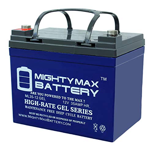 Mighty Max Battery 12V 35Ah Gel Battery Replaces JohnDeere Lawn Tractor-Riding Mower 108 Brand Product