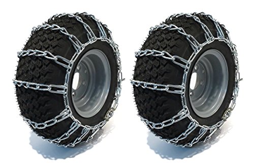 The ROP Shop Pair 2 Link TIRE Chains 23x950x12 for Sears Craftsman Lawn Mower Tractor Rider
