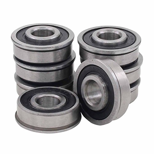 12 Bearing Pack - 8 ID 12 x OD 1-38 - Lawn Mower and Wheelbarrows Carts Wheel Bearing - Marathon 60021 Flanged Precision Ball Bearing