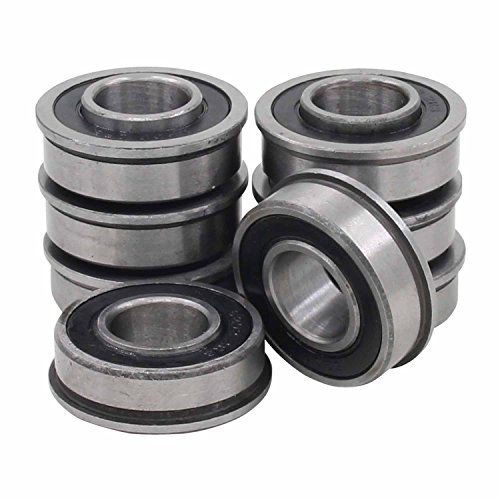 58 Bearing Pack - 8 ID 58 x OD 1-38 - Lawn Mower and Wheelbarrows Carts Wheel Bearing - Marathon 60602 Flanged Precision Ball Bearing