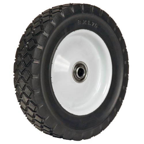 Martin Wheel 875-of 8 By 175-inch Light Duty Steel Wheel For Lawn Mower 12-inch Ball Bearing 1-38-inch Offset