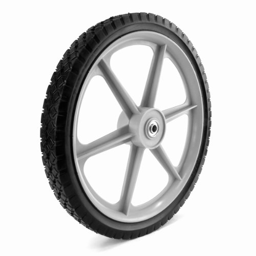 Martin Wheel Plsp16d175 16 By 175-inch Plastic Spoke Semi-pneumatic Wheel For Lawn Mower 12-inch Ball Bearing