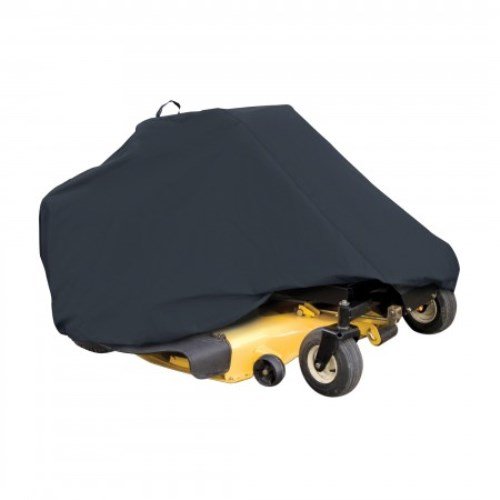 Classic Accessories 73997 Zero Turn Riding Lawn Mower Cover, Black, Up To 50" Decks