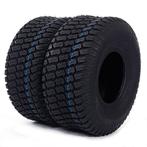 2PC 15x600-6 Turf Tires 4 Ply for Lawn and Garden Tractor Mover