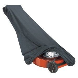 Heavy Duty Lawn Mower_Cover -- Color Black -- Protects Your Push Gas or Electric LawnMower from Weather