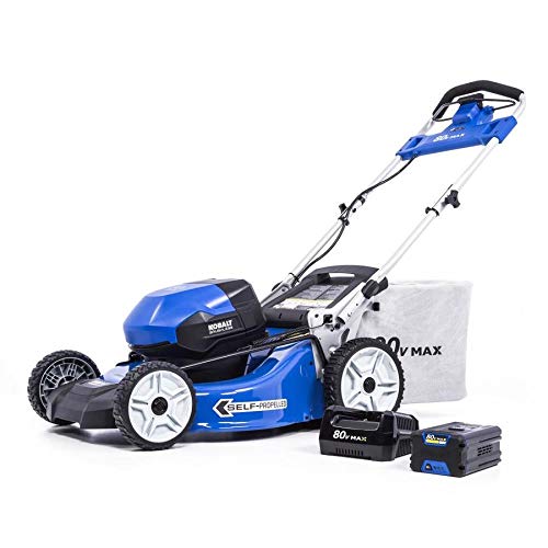 KT Kobalt 80-Volt Max Brushless Lithium Ion 21-in Self-propelled Cordless Electric Lawn Mower Battery Included