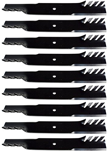 9 Pack - Usa Mower Blades Commercial Tooth Mulching Hi-lift Fits Hustler 782557 794859