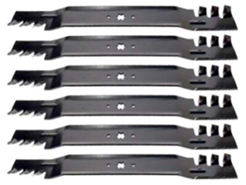 Karts and Parts Set of 6 Sears Craftsman LT2000 42 Lawn Tractor Gator Style Mulching Mower Blades Fits Models 247289020 247288841 247288842 247289040 247289190 247289050 247288843