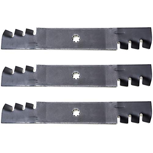 Replaces John Deere 3PK Mulching Lawn Mower Blades for 48 JD D140 D150 D160 LA130 LA140 LA145 LA155 LA165 X140 X165 145 155C GX21784 GX21786 GY20852