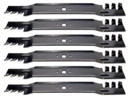 Set of 6 Toro LX420 LX423 LX425 LX426 LX427 42 Gator Style Mulching Lawn Tractor Mower Blades Fits Models 13AL60RG044 13AL60RG048 13AL60RG544 13AX60RG544 13AX60RG744 13AX60RG848 13AX61RG848