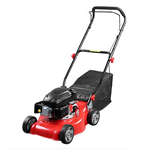 SOGAR 16 Inches Gas Powered Hand Push Lawn Mower Four Stroke Lawn Machine with Four Wheels