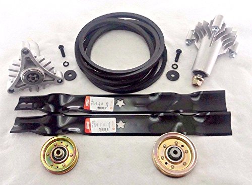 PROVEN PART 42 Inch Lawn Mower Deck Rebuild Kit Replaces Blade Spindle Pulley Belt 130794 173437 134149 144959