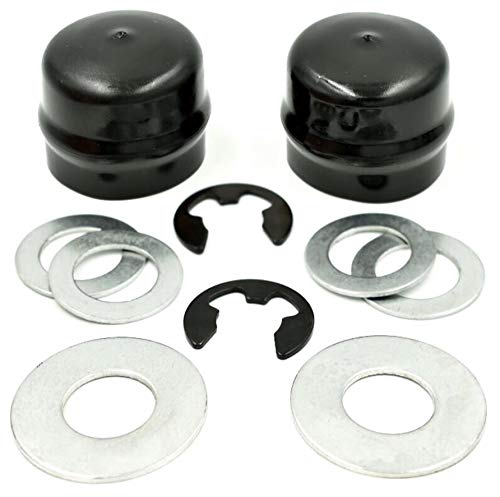 HD Switch Front Wheel Hardware Kit for Huskee Weedeater Poulan AYP Garden Tractor Mower Includes Thrust Washers Washers E-Clips Hub Caps