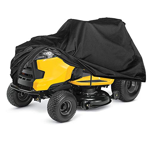 Riding Lawn Mower Tractor Covers Homeya Waterproof Lawnmower Tractor Seat Cover Heavy Duty Snowproof UV Resistant Ride On Lawnmower Protection Outdoor Garden Universal Fit Decks up to 54 Storage Bag