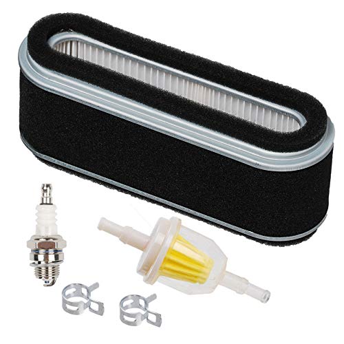 HIFROM Air Filter Pre Cleaner with Spark Plug Fuel Filter Tune Up Kit for Kawasaki FB460 125 HP Engine，11013-2020 11013-2021 Lawn Mower Air Pre Fuel Filter Kit