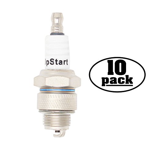 UpStart Components 10-Pack Replacement Spark Plug for Brute Lawn Mower Garden Tractor with Briggs Stratton 625 675 700 Series Engines - Compatible with Champion RJ19LM NGK BR2LM Spark Plugs