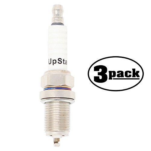 UpStart Components 3-Pack Replacement Spark Plug for Brute Lawn Mower Garden Tractor with Briggs Stratton 21 hp Intek OHV - Compatible with Champion RC12YC NGK BCPR5ES Spark Plugs