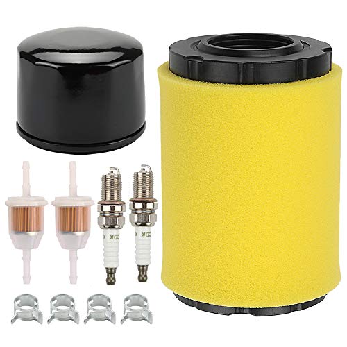 Fuel Li 591334 796031 Air Filter with 696854 Oil Filter Kit for Briggs Stratton 594201 797704 491056 795890 492056 492932 492932B 492932S 695396 842921 John Deere GY21435 MIU13038 Lawn Mover
