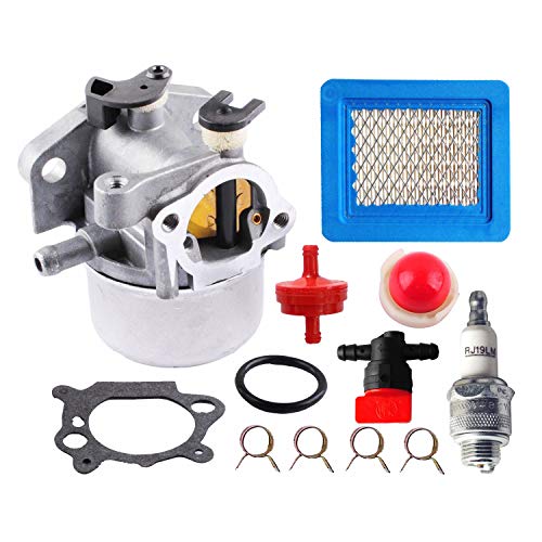 Poweka 799866 Carburetor Kit for Briggs and Stratton 790845 799871 796707 794304 Craftsman Toro Lawn Mover Tune up Kit Toro Recycler 22 Carburetor